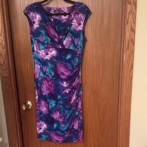 American Living Vivid Purple and Blue Midi Dress